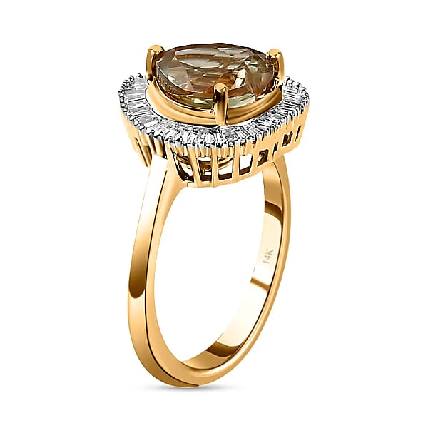 Shop Lc AAA Turkizite Diamond 2.25 Ctw Heart Ring In 14K Yellow Gold Halo Ring Diamond Ring Wedding Rings Engagement Ring