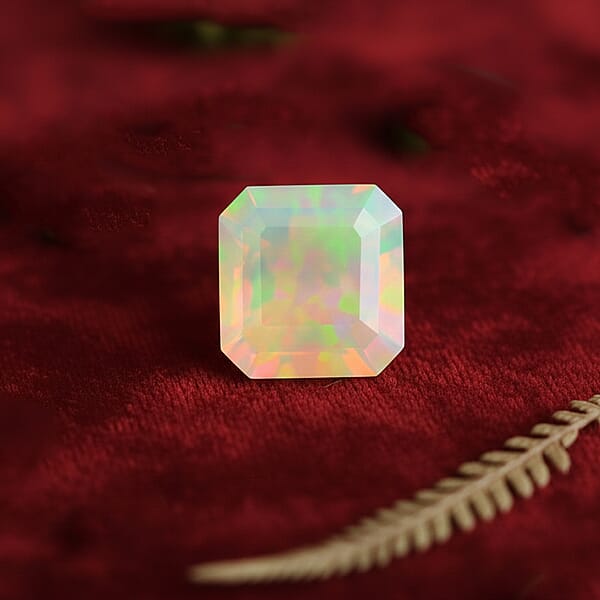 Shop Lc AAAA Asscher Cut Ethiopian Welo Opal (Sqr 10x10 Mm) 2.00 Ctw