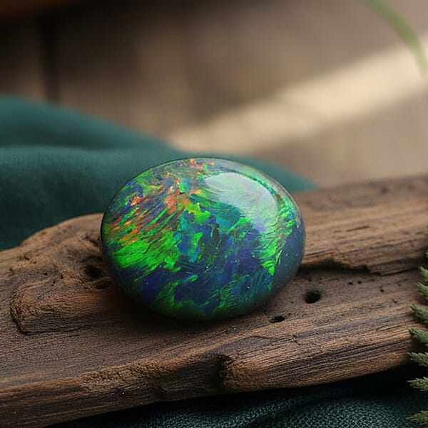 Shop Lc AAAA Australian Black Ridge Opal Triplet (Oval 11x9 Mm) 2.00 Ctw