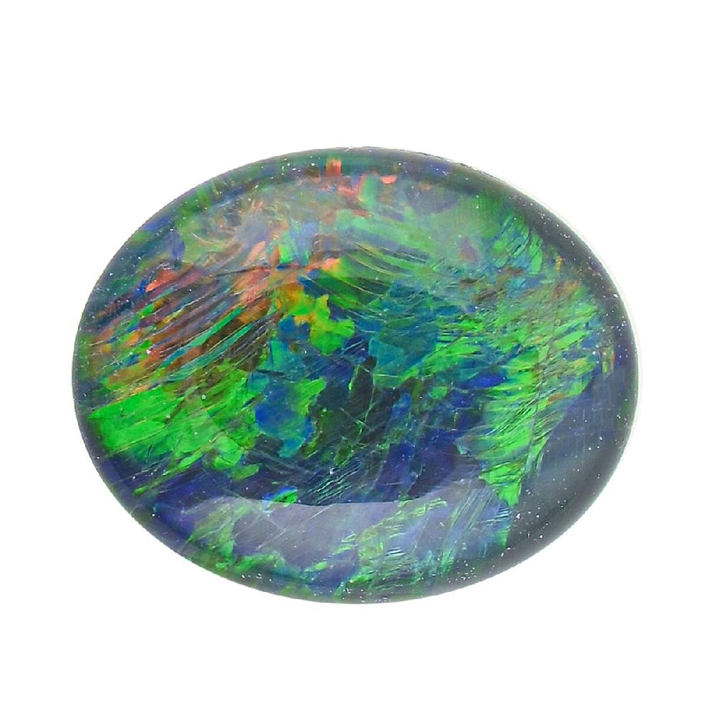 shop lc AAAA Australian Black Ridge Opal Triplet (Oval 12x10 mm)