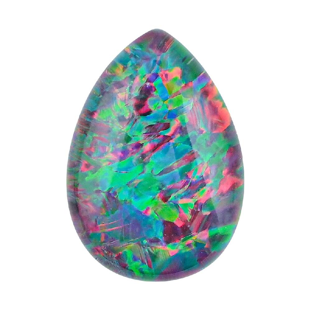 shop lc AAAA Australian Black Ridge Opal Triplet (Pear 12x8 mm) 2.00 ctw