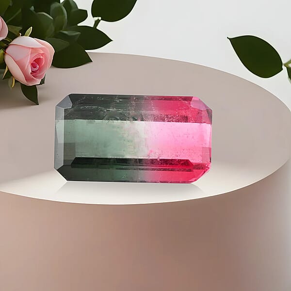 Shop Lc AAAA Bi-Color Tourmaline (Oct Free Size) 3.00 Ctw