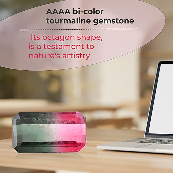Shop Lc AAAA Bi-Color Tourmaline (Oct Free Size) 3.00 Ctw