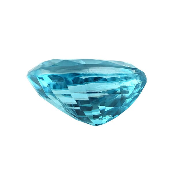 Shop Lc AAAA Cambodian Blue Zircon (Pear Free Size) 4.00 Ctw