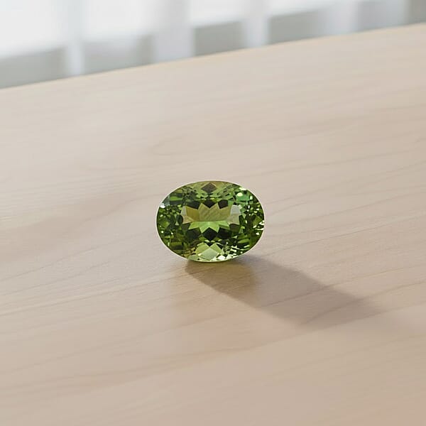 Shop Lc AAAA Cruzeiro Olive Tourmaline (Ovl 10x8 Mm) 2.40 Ctw