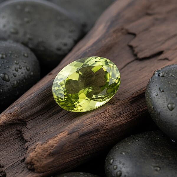 Shop Lc AAAA Cruzeiro Olive Tourmaline (Ovl 9x7 Mm) 1.70 Ctw