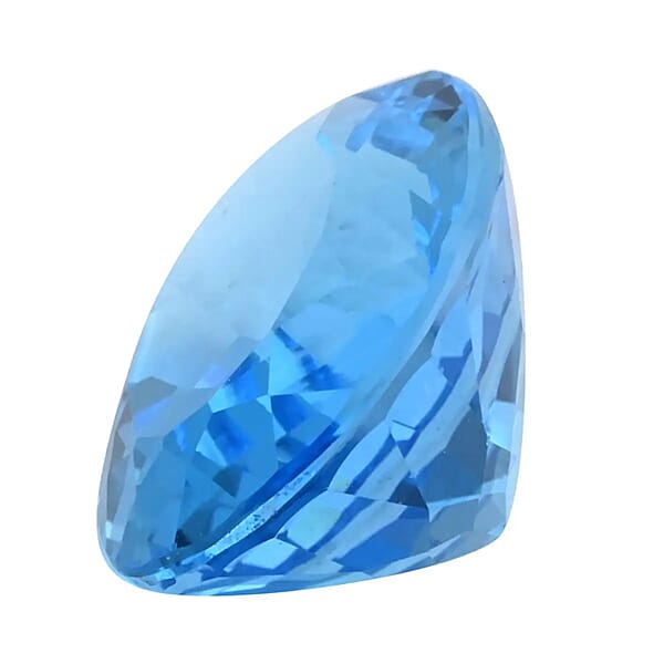 Shop Lc AAAA Electric Swiss Blue Topaz (Ovl 18x13 Mm) 15.00 Ctw