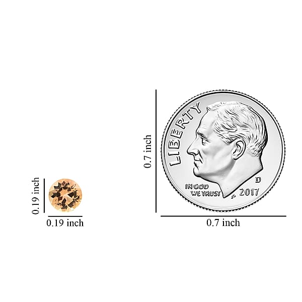 Shop Lc AAAA Imperial Topaz Set Of 2 (Rnd 5 Mm) 1.00 Ctw