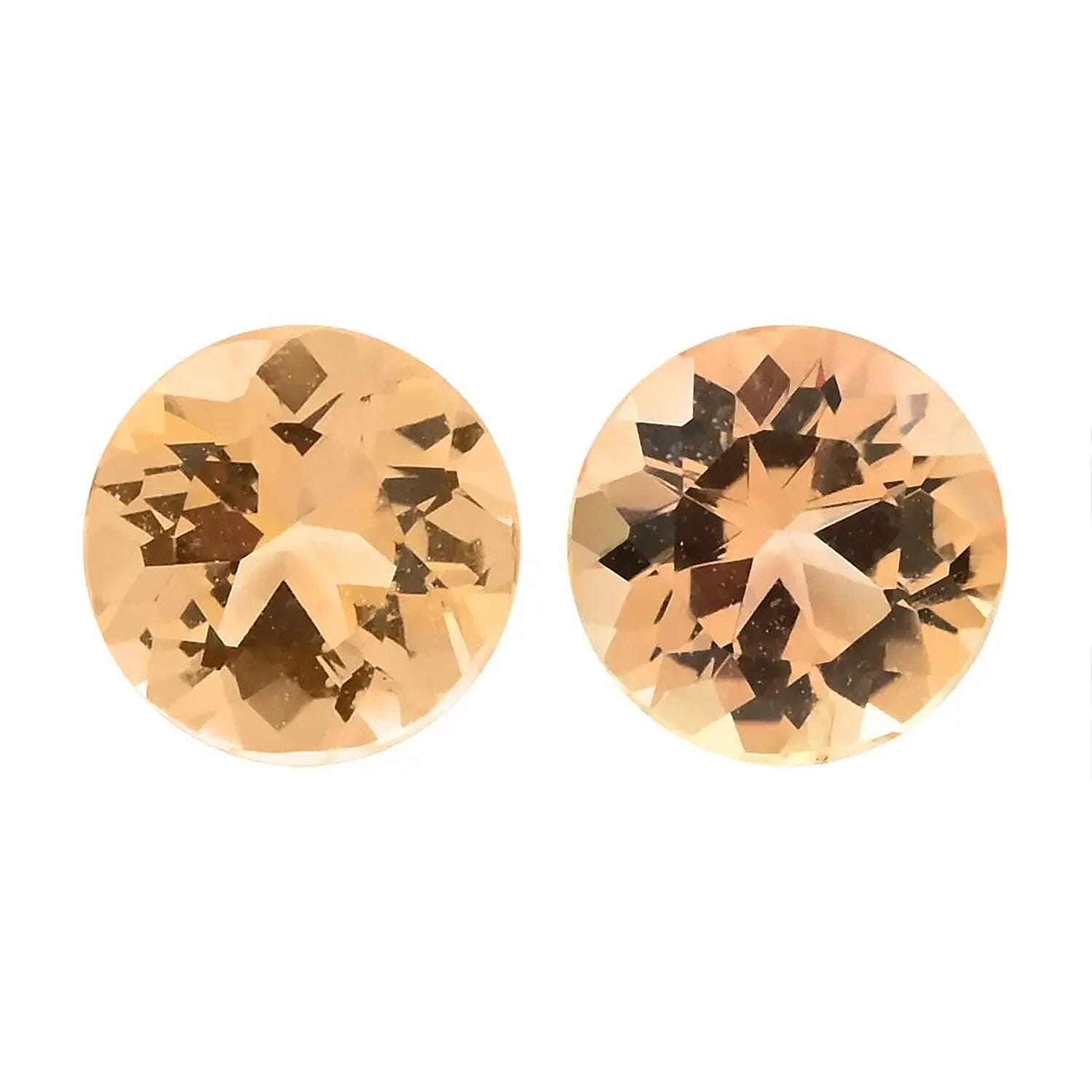 shop lc AAAA Imperial Topaz Set of 2 (Rnd 5 mm) 1.00 ctw