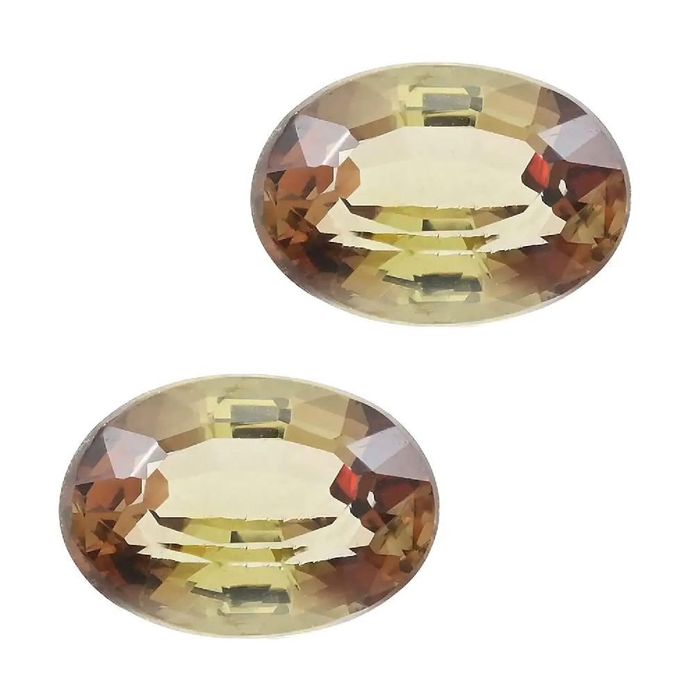 shop lc AAAA Jenipapo Andalusite Set of 2 (Ovl 7x5 mm) 1.60 ctw