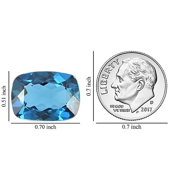 Shop Lc AAAA London Blue Topaz (Cush 18x13 Mm) 16.00 Ctw