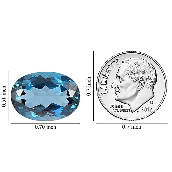 Shop Lc AAAA London Blue Topaz (Ovl 18x13 Mm) 16.00 Ctw