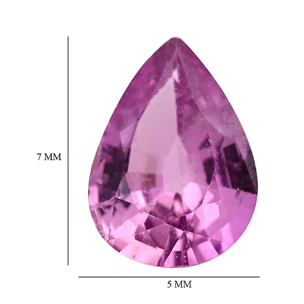Shop Lc AAAA Madagascar Pink Sapphire (Pear 7x5 Mm) 0.80 Ctw