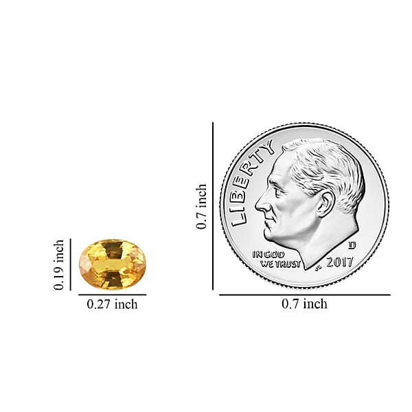 Shop Lc AAAA Madagascar Yellow Sapphire (Ovl 7x5 Mm) 0.80 Ctw