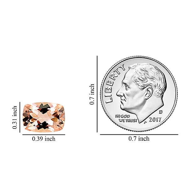 Shop Lc AAAA Marropino Morganite (Cush 10x8 Mm) 2.20 Ctw