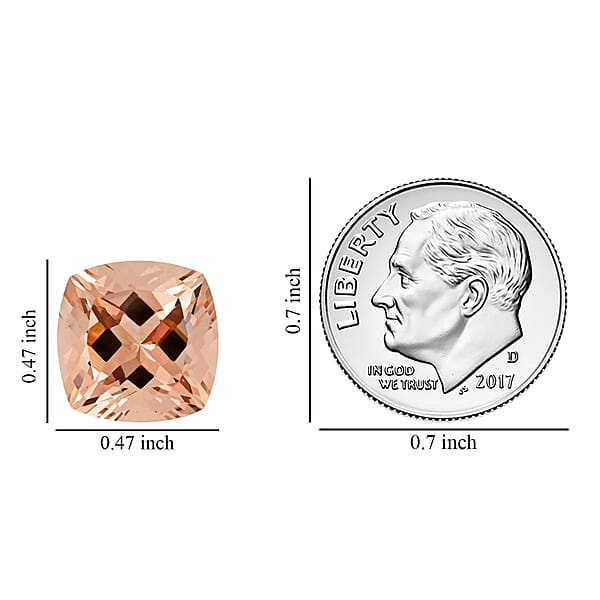 Shop Lc AAAA Marropino Morganite (Cush 12x12 Mm) 6.50 Ctw