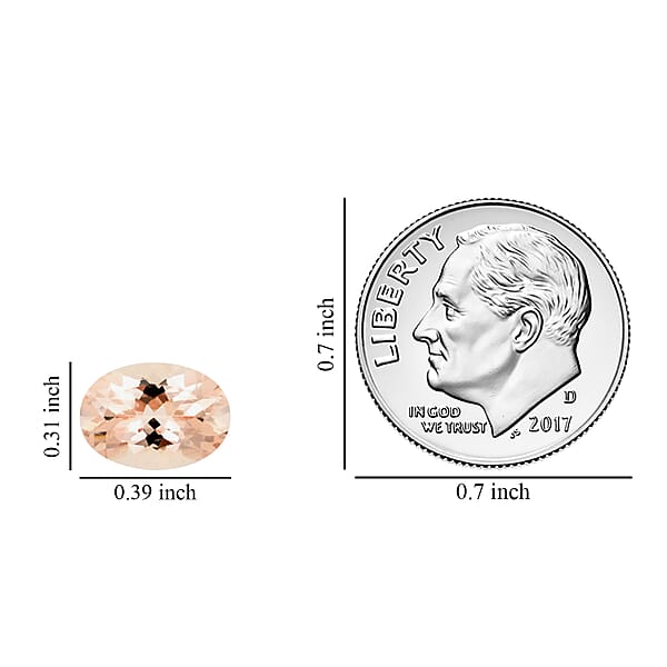 Shop Lc AAAA Marropino Morganite (Oval 10x8 Mm) 2.20 Ctw