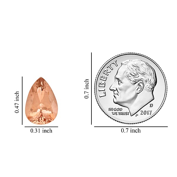 Shop Lc AAAA Marropino Morganite (Pear 12x8 Mm) 2.00 Ctw