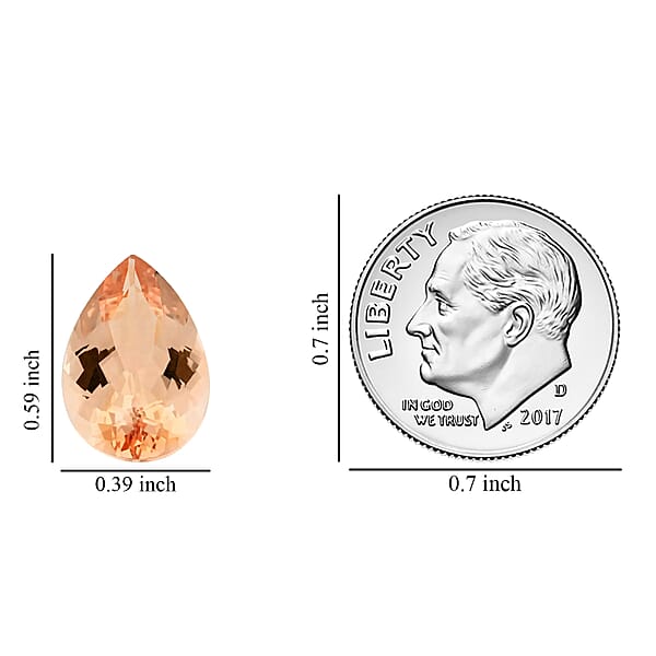 Shop Lc AAAA Marropino Morganite (Pear 15x10 Mm) 4.50 Ctw