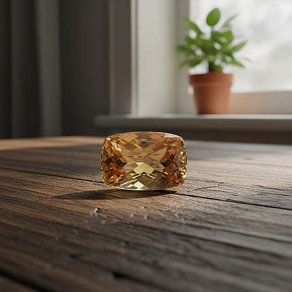 Shop Lc AAAA Natural Golden Tanzanite (Cush 8x6 Mm) 1.50 Ctw