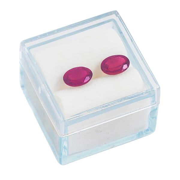 Shop Lc AAAA Ouro Fino Rubellite Set Of 2 (Ovl 7x5 Mm) 1.50 Ctw