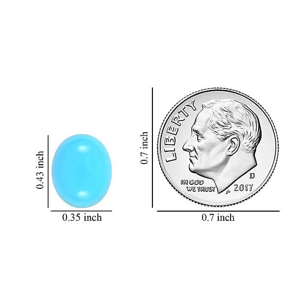 Shop Lc AAAA Sleeping Beauty Turquoise (Ovl 11x9 Mm) 2.50 Ctw Loose Gem Loose Gemstones For Jewelry Making Jewelry Stones