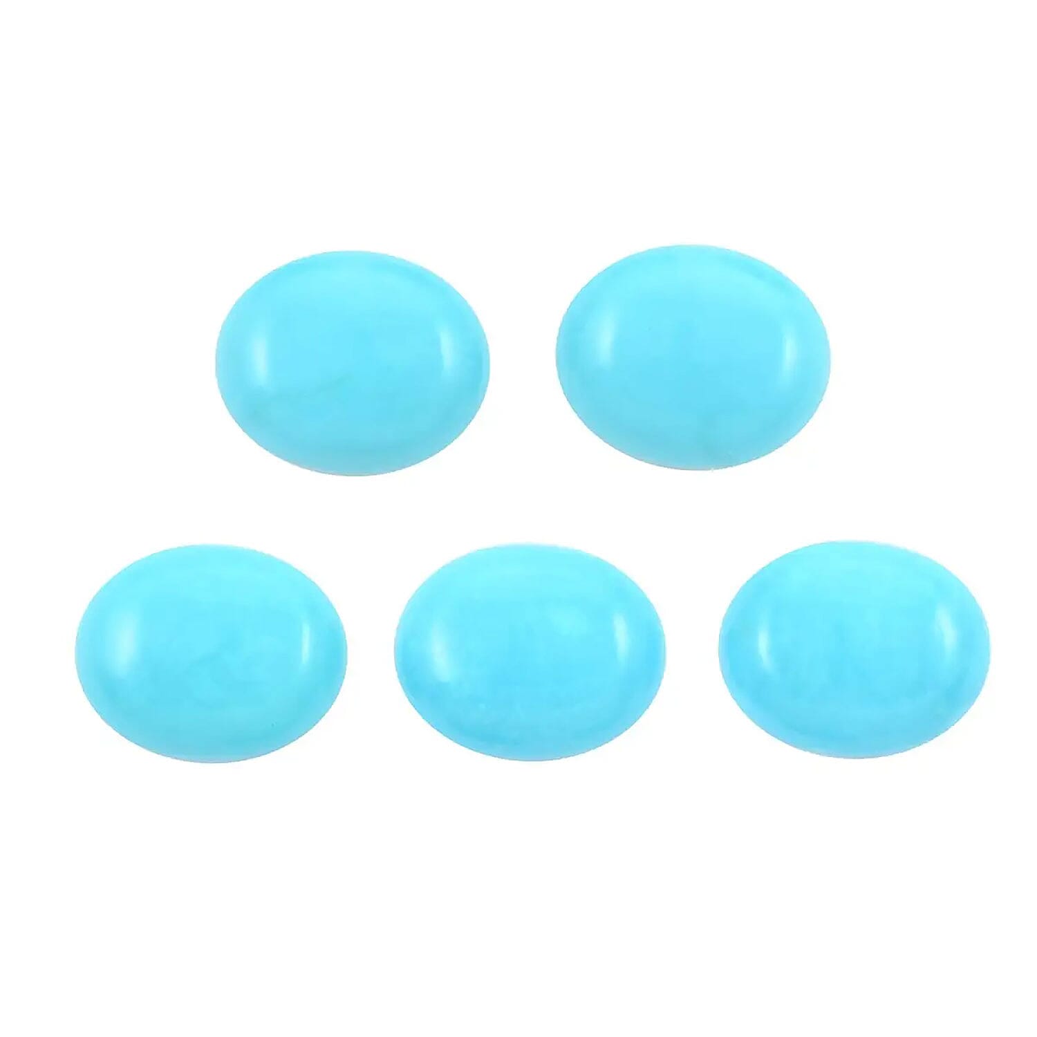 shop lc AAAA Sleeping Beauty Turquoise Set of 5 (Ovl 10x8 mm) 10.00 ctw