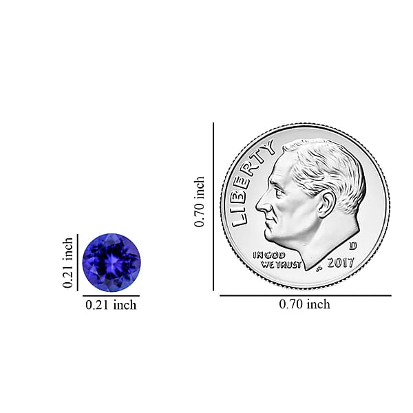 Shop Lc AAAA Tanzanite Set Of 2 (Rnd 5.5 Mm) 1.50 Ctw