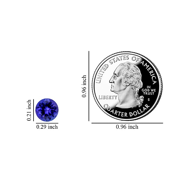 Shop Lc AAAA Tanzanite Set Of 2 (Rnd 5.5 Mm) 1.50 Ctw