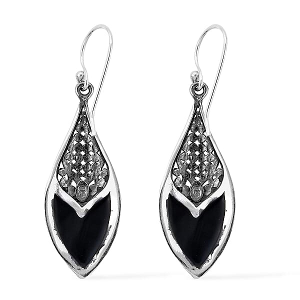 Shop Lc Abalone Shell Dangle Drop Earrings For Women In Sterling Silver