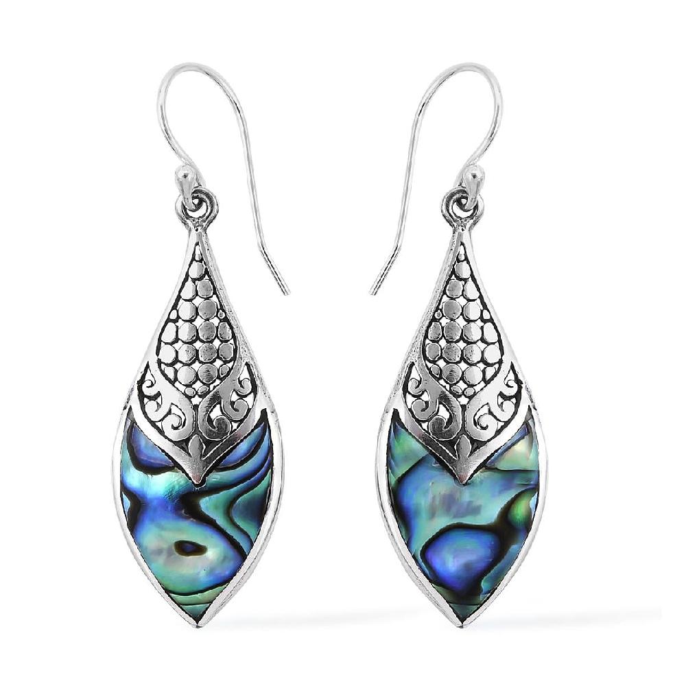 shop lc Abalone Shell Dangle Drop Earrings For Women in Sterling Silver