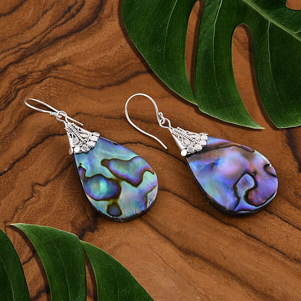 Shop Lc Abalone Shell Dangle Earrings In Sterling Silver Drop Silver Earrings Beach Fashion Jewelry