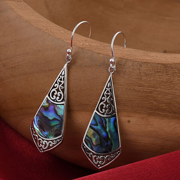 Shop Lc Abalone Shell Drop Earrings For Women In Sterling Silver Beach Fashion Jewelry