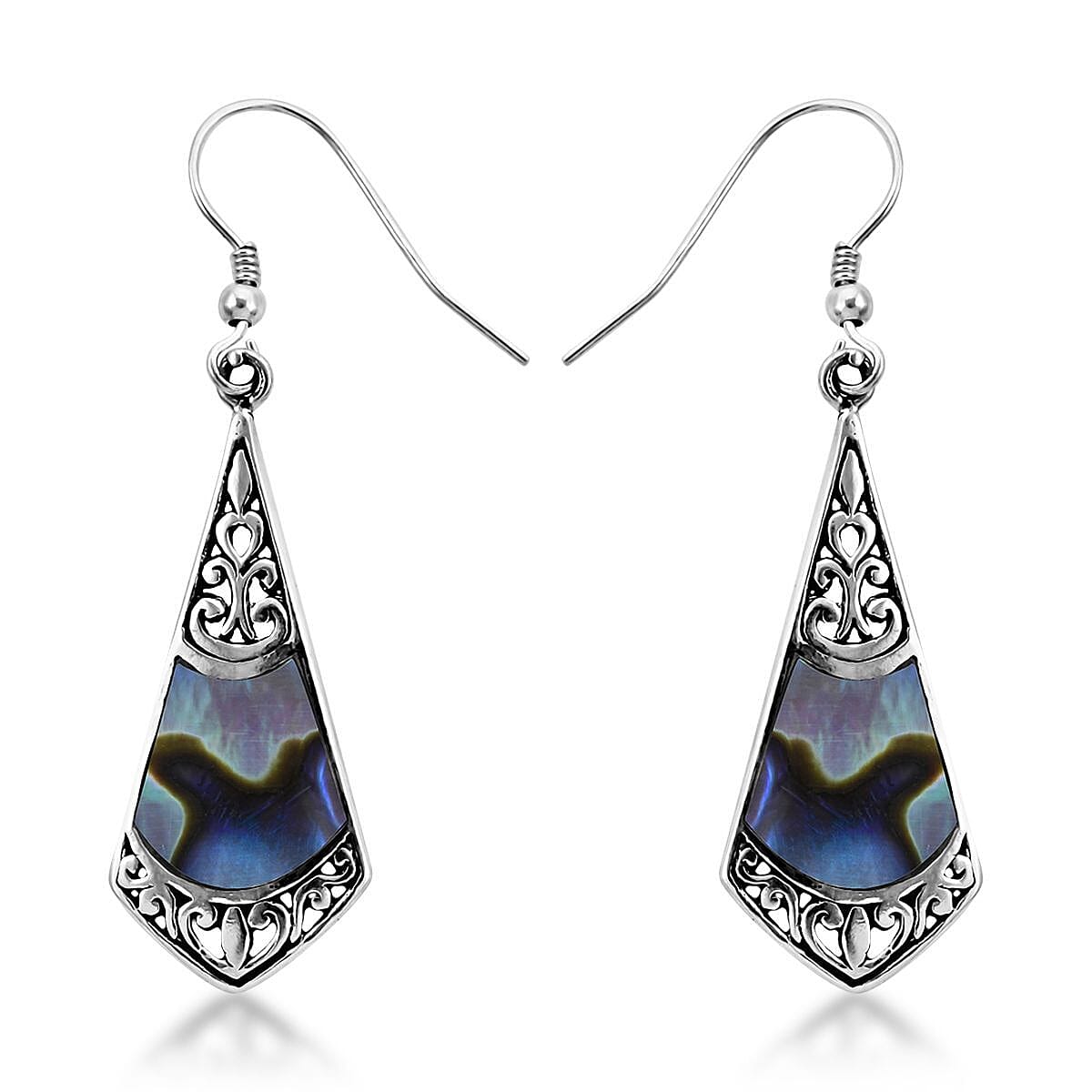 shop lc Abalone Shell Drop Earrings For Women in Sterling Silver Beach Fashion Jewelry