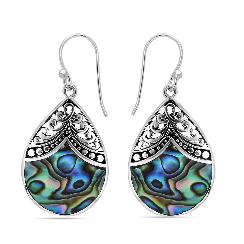 shop lc Abalone Shell Drop Earrings For Women Sterling Silver Beach Fashion Jewelry Birthday Gift For Her