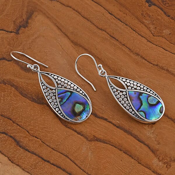 Shop Lc Abalone Shell Drop Earrings In Sterling Silver Beach Fashion Jewelry For Women