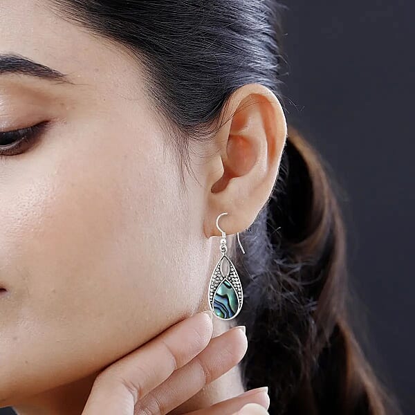 Shop Lc Abalone Shell Drop Earrings In Sterling Silver Beach Fashion Jewelry For Women