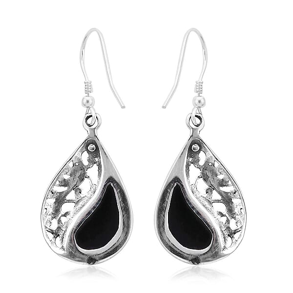 Shop Lc Abalone Shell Filigree Drop Earrings In Sterling Silver