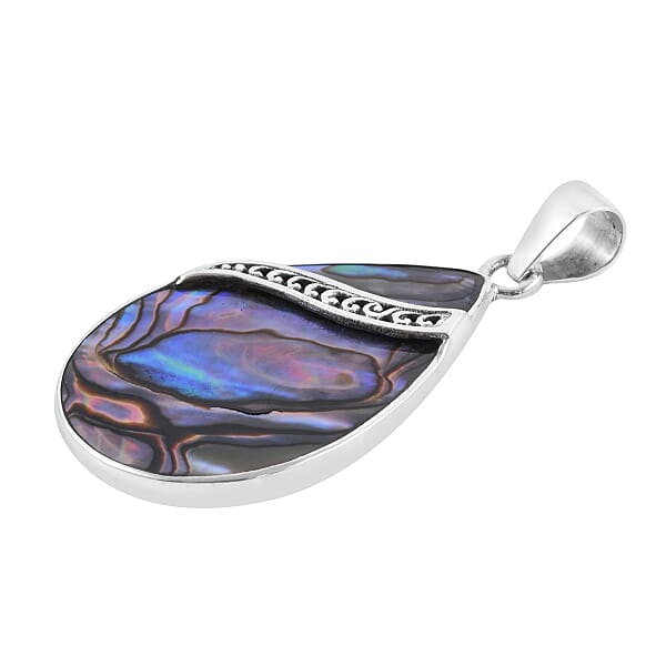 Shop Lc Abalone Shell Pear Pendant Without Chain In Sterling Silver