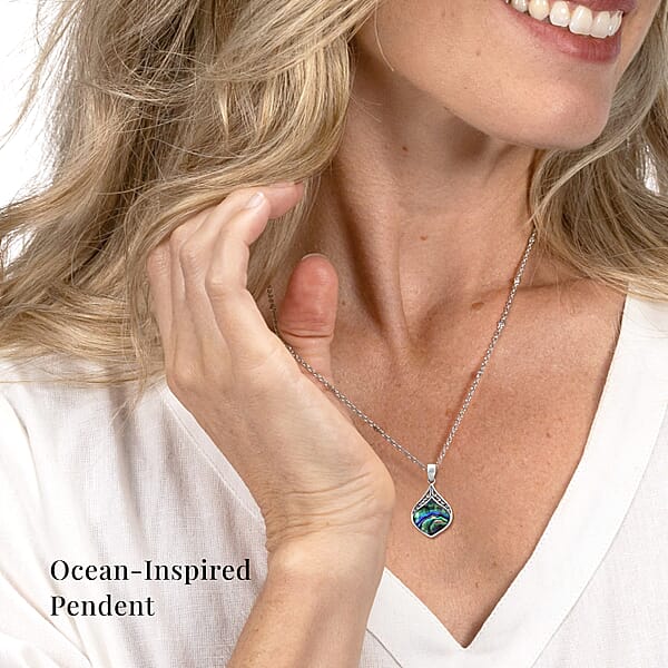 Shop Lc Abalone Shell Pendant Without Chain In Sterling Silver Fashion Silver Jewelry