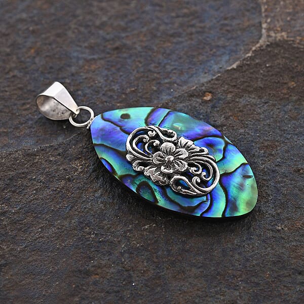 Shop Lc Abalone Shell Pendant Without Chain In Sterling Silver