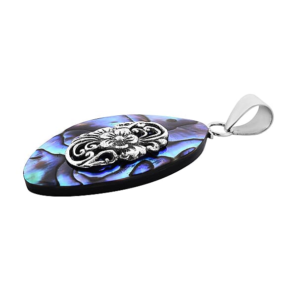 Shop Lc Abalone Shell Pendant Without Chain In Sterling Silver