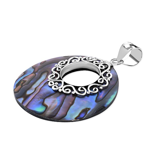 Shop Lc Abalone Shell Pendant Without Chain In Sterling Silver