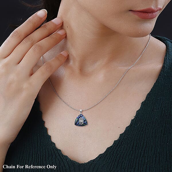 Shop Lc Abalone Shell Trillion Pendant Without Chain In Sterling Silver