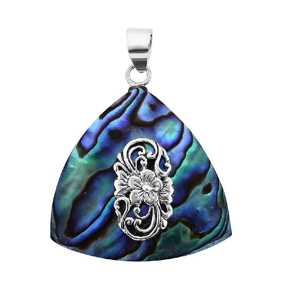 shop lc Abalone Shell Trillion Pendant without Chain in Sterling Silver