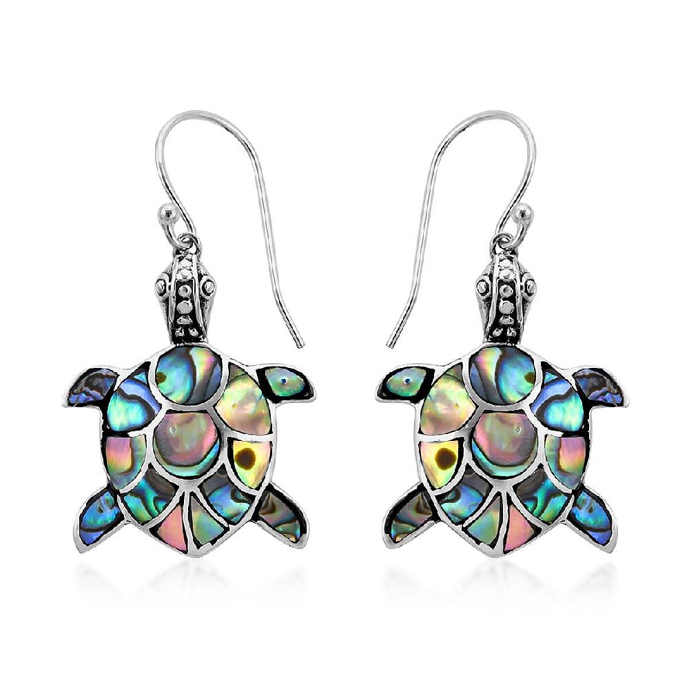 shop lc Abalone Shell Turtle Earrings in Sterling Silver