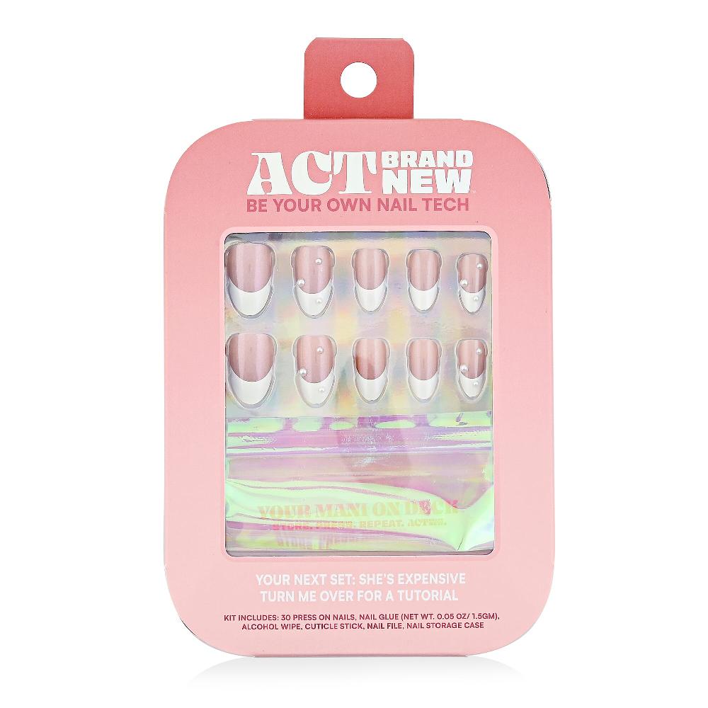 shop lc Act Brand New Press On Nail Kit- She's Expensive (French Tip)