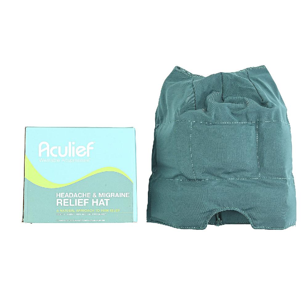 shop lc Aculief Wearable Acupressure Headache & Migraine Relief Hat- Teal