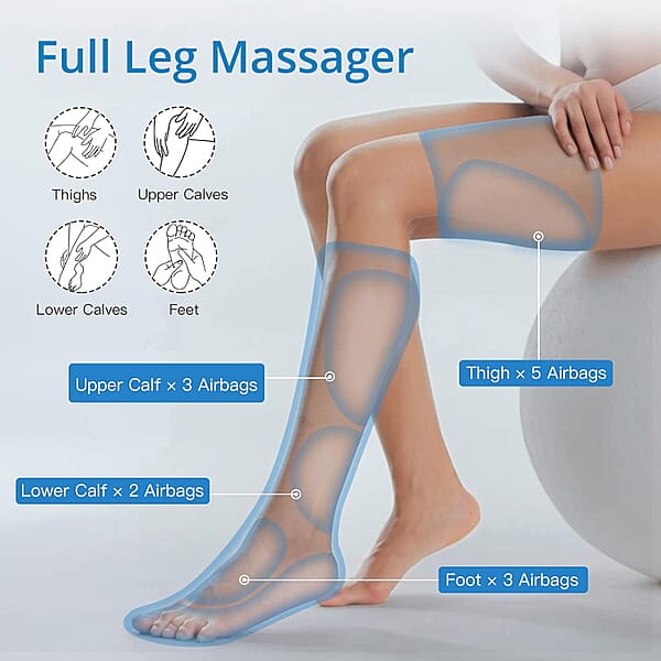 Shop Lc Air Compression Leg Massager Promotes Blood Circulation (3 Modes And 3 Heating Levels)