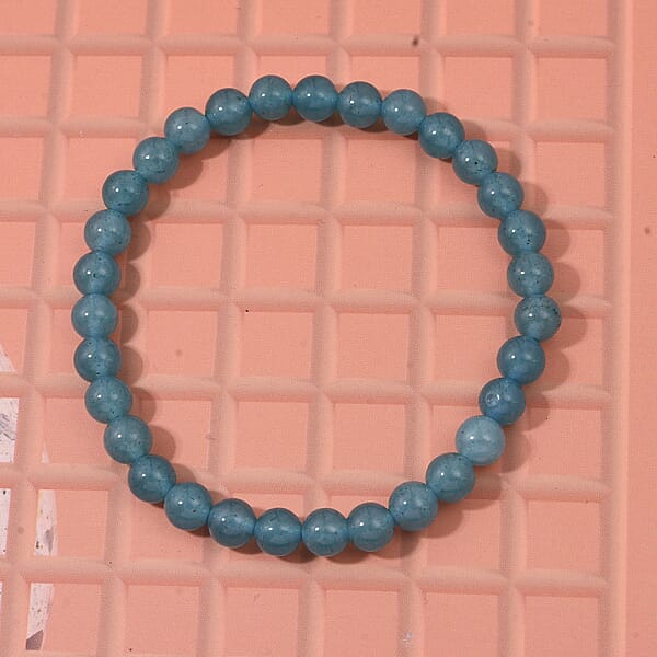 Shop Lc Amazonite Quartz Beaded Stretch Bracelet 50.00 Ctw